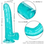 CALEX SIZE QUEEN DILDO - BLUE 20.3 CM