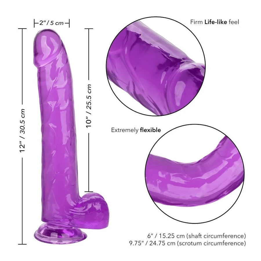 CALEX SIZE QUEEN DILDO - PURPLE 25.5 CM