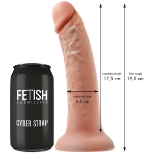 FETISH SUBMISSIVE CYBER STRAP - КОЛЬЦО С ДИЛДО И ПУЛЕМ УДАЛЕННОГО УПРАВЛЕНИЯ WATCHME M TECHNOLOGY