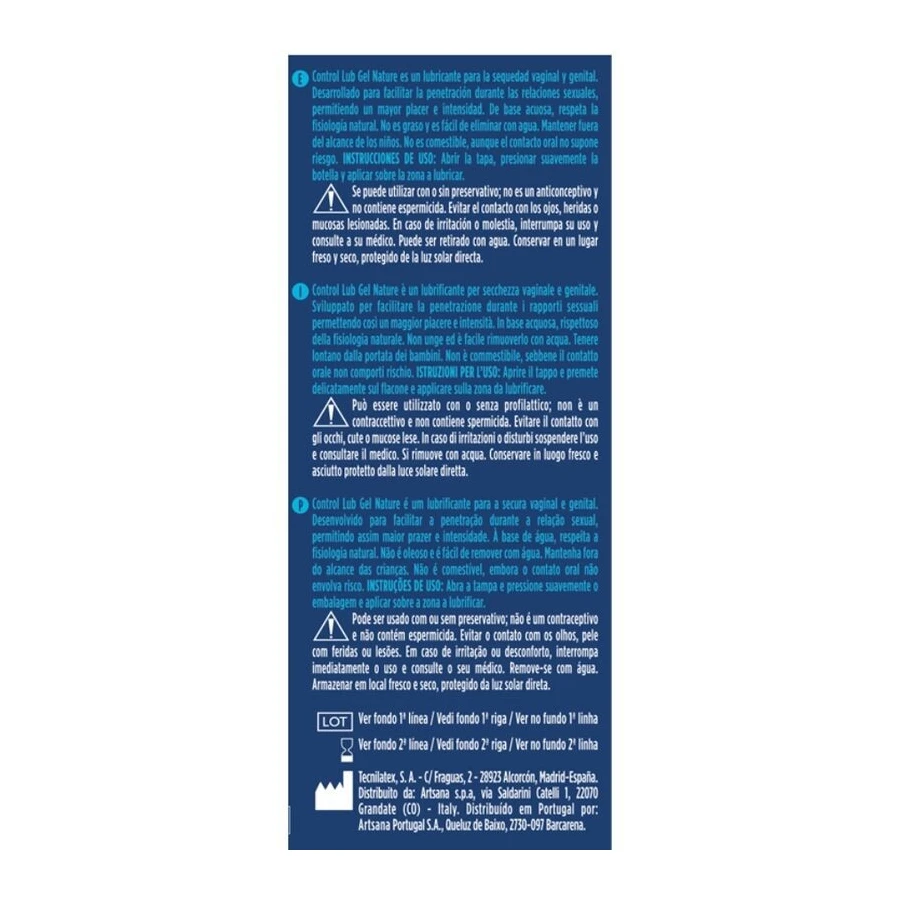 CONTROL - LUB GEL LUBRIFICANTE NATURALE 75 ML