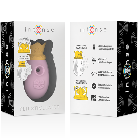 INTENSE - CLIT STIMULATOR 10 LICKING AND SUCTION FREQUENCIES - PINK