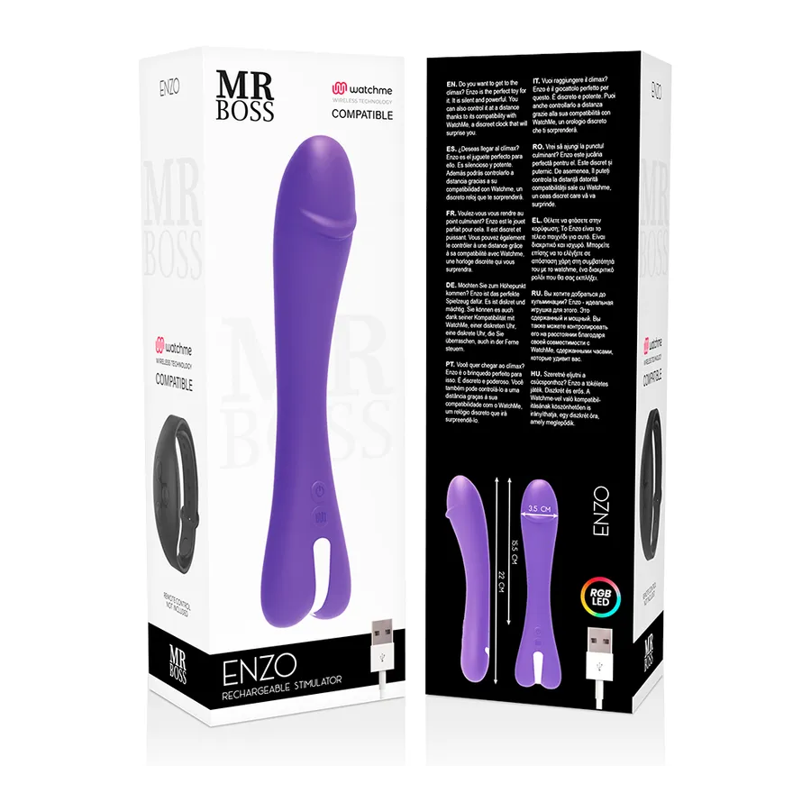 MR BOSS - ENZO VIBRATORE WATCHME COMPATIBILE CON TECNOLOGIA WIRELESS