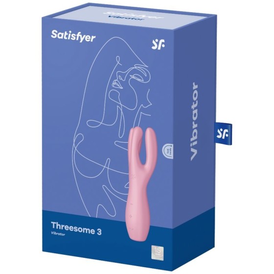 SATISFYER - VIBRATEUR THREESOME 3 MENTHE