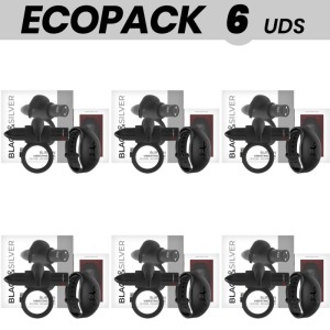 ECOPACK 6 UNITS - BLACKSILVER BURTON REMOTE CONTROL COCKRING WATCHME