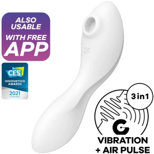 SATISFYER - CURVY TRINITY 5 AIR PULSE STIMULATOR  VIBRATOR APP BLAU