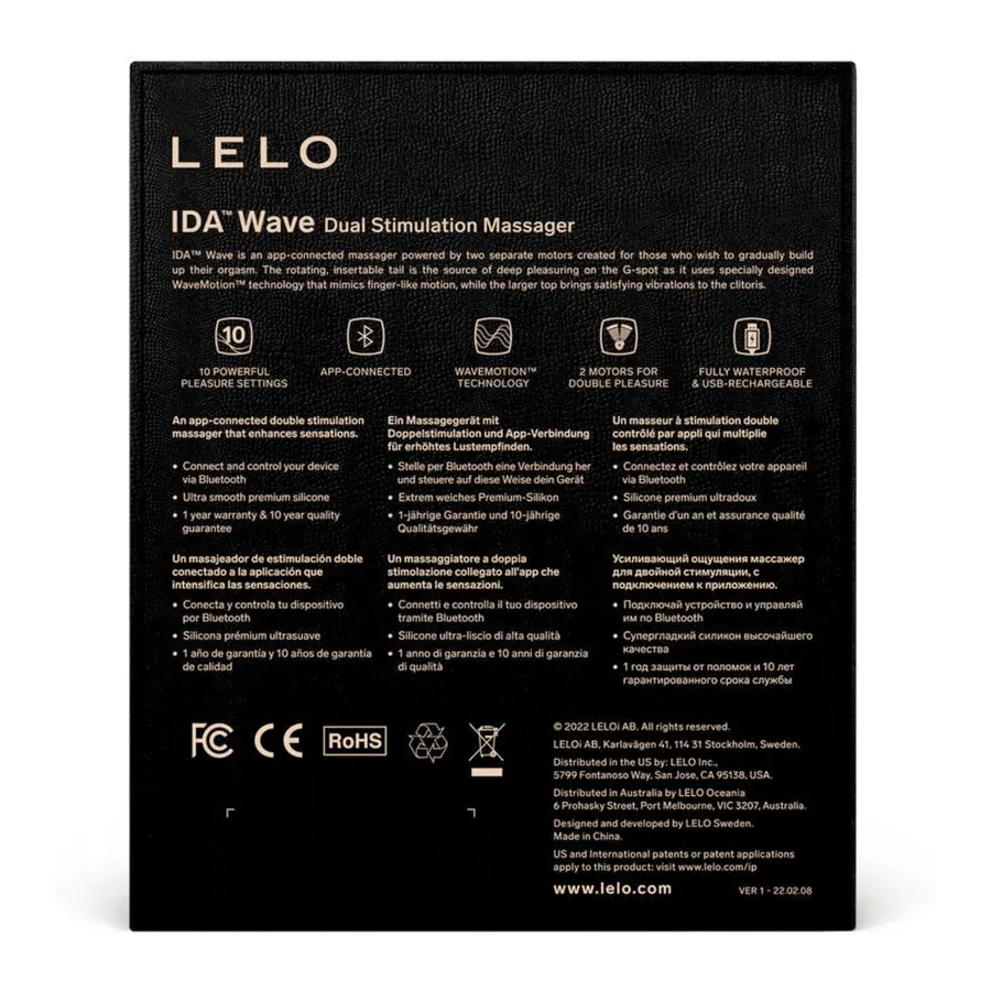 LELO - MASSAGGIATORE DI COPPIA IDA WAVE NERO | Pasio