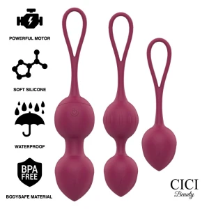 CICI BEAUTY- ПРЕМИУМ СИЛИКОНОВЫЕ 3 ВИБРИРУЮЩИЕ ШАРИКИ КЕГЕЛЯ С ПУЛЬТОМ УПРАВЛЕНИЯ