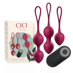 CICI BEAUTY- ПРЕМИУМ СИЛИКОНОВЫЕ 3 ВИБРИРУЮЩИЕ ШАРИКИ КЕГЕЛЯ С ПУЛЬТОМ УПРАВЛЕНИЯ