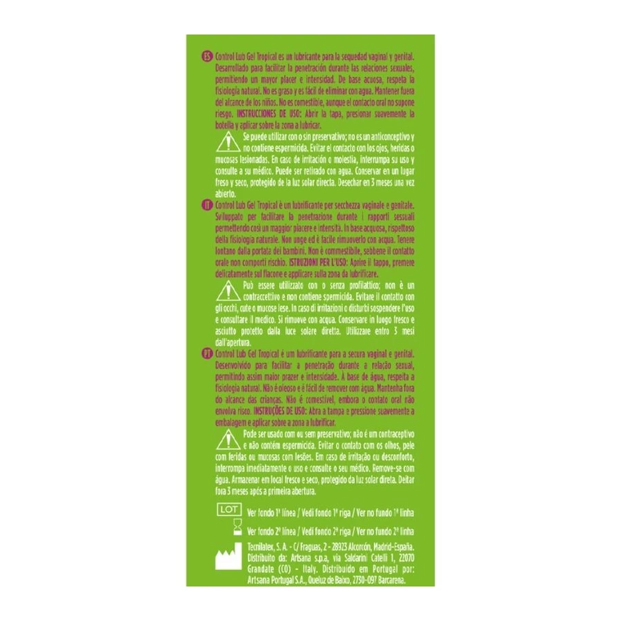 CONTROL - LUB GEL TROPICAL LUBRICANT 75 ML
