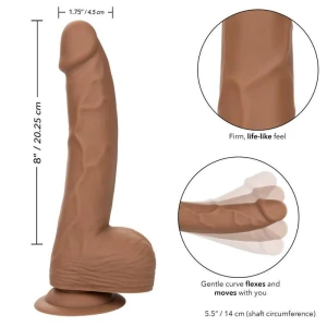 CALIFORNIA EXOTICS - BORCHIE IN SILICONE 20.32 CM MARRONE