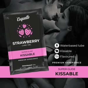 COQUETTE COSMETICS - LUBRIFICANTE KISSABLE A BASE ACQUA DI FRAGOLA POCKET 10 ML