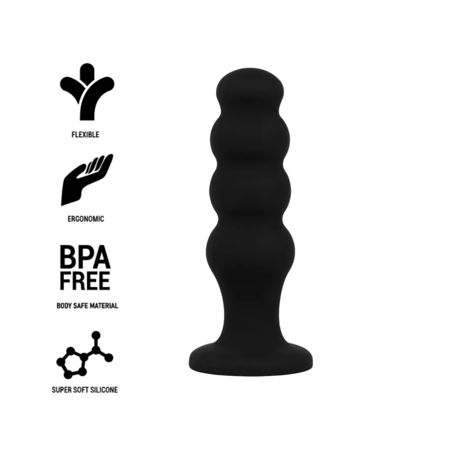 BLACKSILVER - SCOTT PREMIUM SILICONE ANAL PLUG BLACK