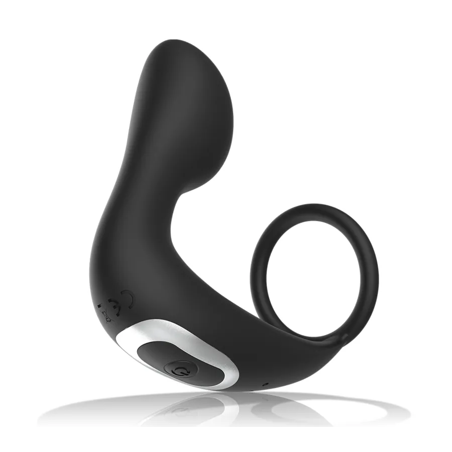 BLACKSILVER - REMOTE CONTROL ANAL MASSAGER RECHARGEABLE SILICONE BLACK