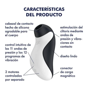 SATISFYER - СТИМУЛЯТОР ВОЗДУШНОГО ИМПУЛЬСА ORCA + ВИБРАЦИЯ