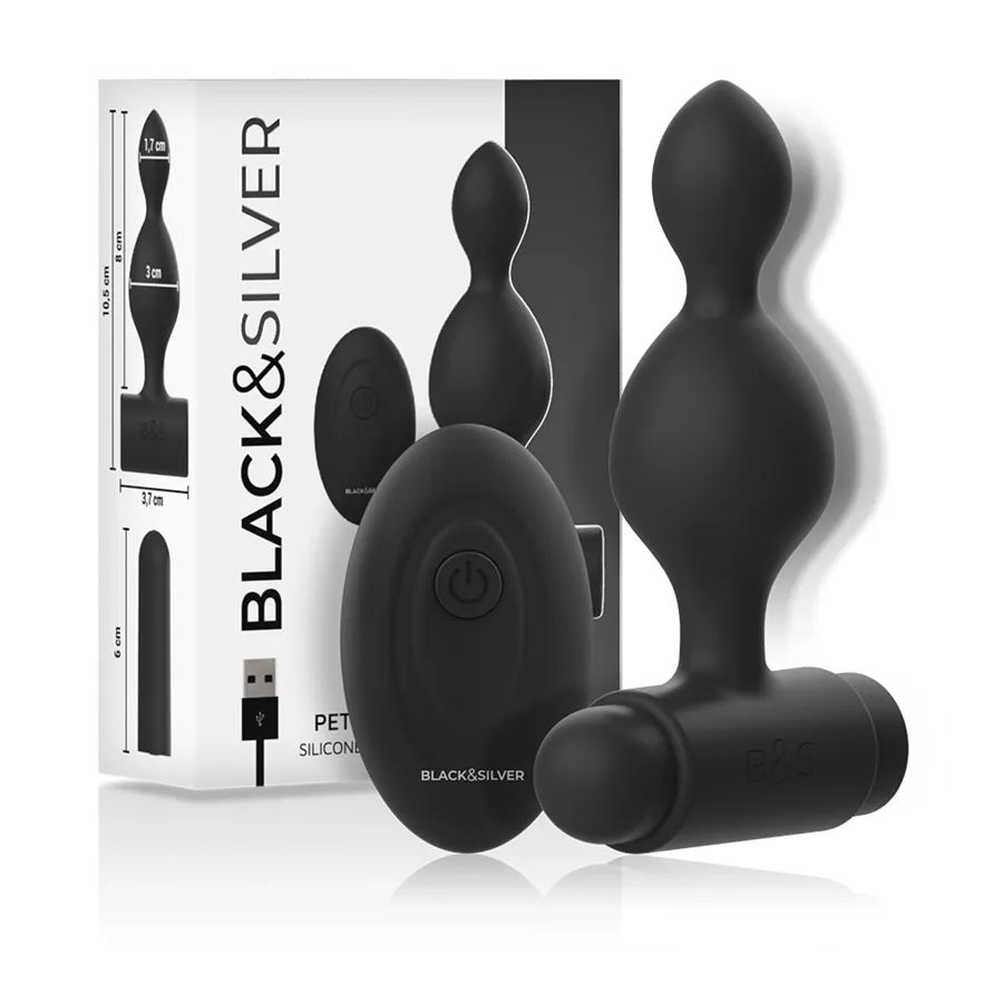 BLACKSILVER - TELECOMANDO TELECOMANDO CON PLUG ANALE IN SILICONE PICCOLO TUCKER