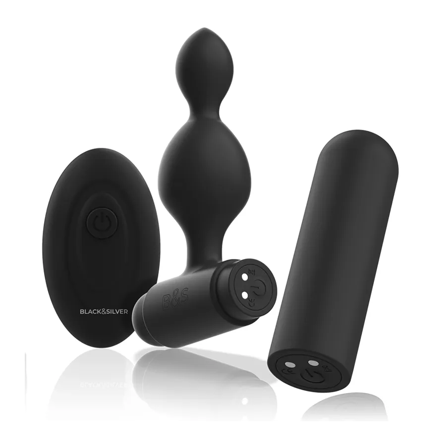 BLACKSILVER - TELECOMANDO TELECOMANDO CON PLUG ANALE IN SILICONE PICCOLO TUCKER