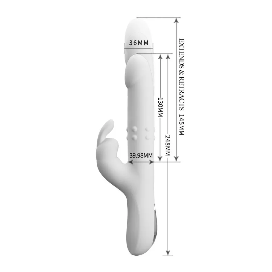 PRETTY LOVE - VIBRATORE REESE CON ROTAZIONE ARGENTO