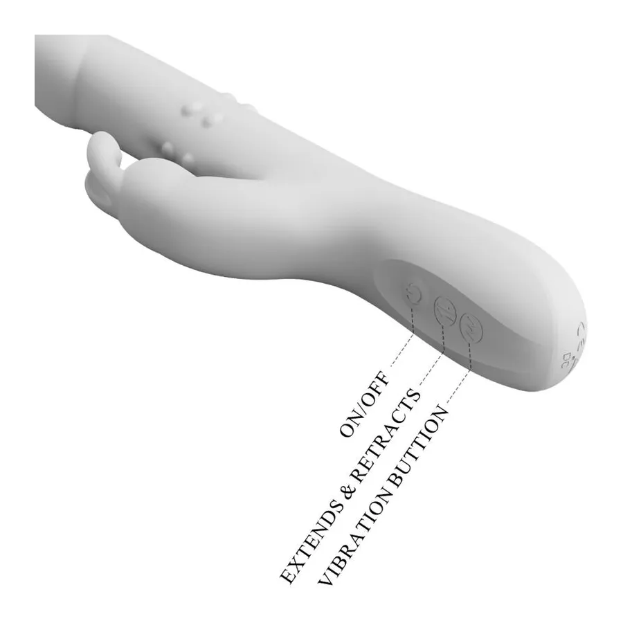 PRETTY LOVE - VIBRATORE REESE CON ROTAZIONE ARGENTO