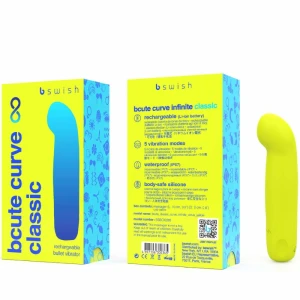 B SWISH - ВИБРАТОР BCUTE CURVE INFINITE CLASSIC SILICONE RECHARGEABLE CITRUS YELLOW