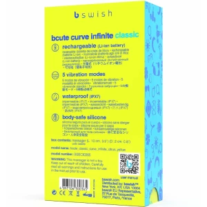 B SWISH - ВИБРАТОР BCUTE CURVE INFINITE CLASSIC SILICONE RECHARGEABLE CITRUS YELLOW