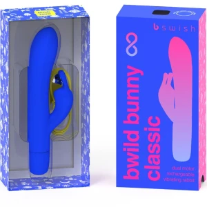 B SWISH - BWILD BUNNY INFINITE CLASSIC СИЛИКОНОВЫЙ АККУМУЛЯТОРНЫЙ ВИБРАТОР PACIFIC BLUE