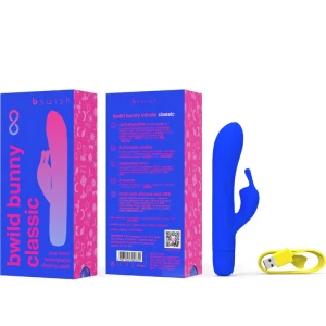 B SWISH - BWILD BUNNY INFINITE CLASSIC СИЛИКОНОВЫЙ АККУМУЛЯТОРНЫЙ ВИБРАТОР PACIFIC BLUE