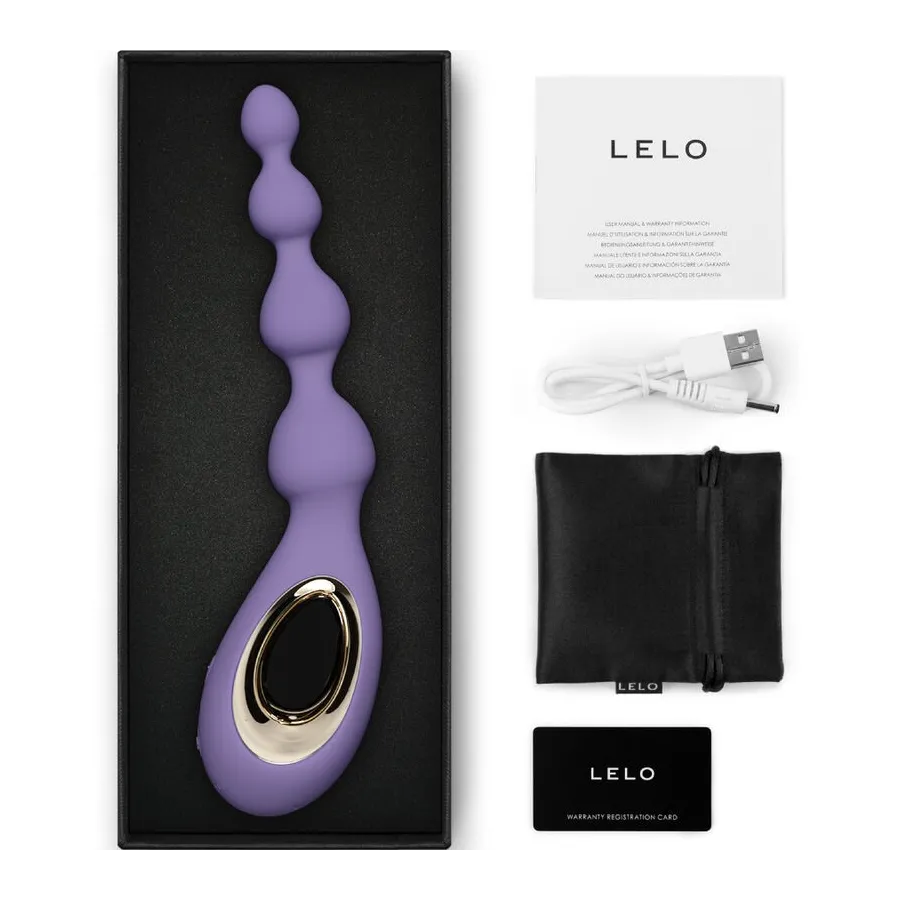 LELO - MASSAGGIATORE ANALE NERO CON PERLINE SORAYA | Pasio