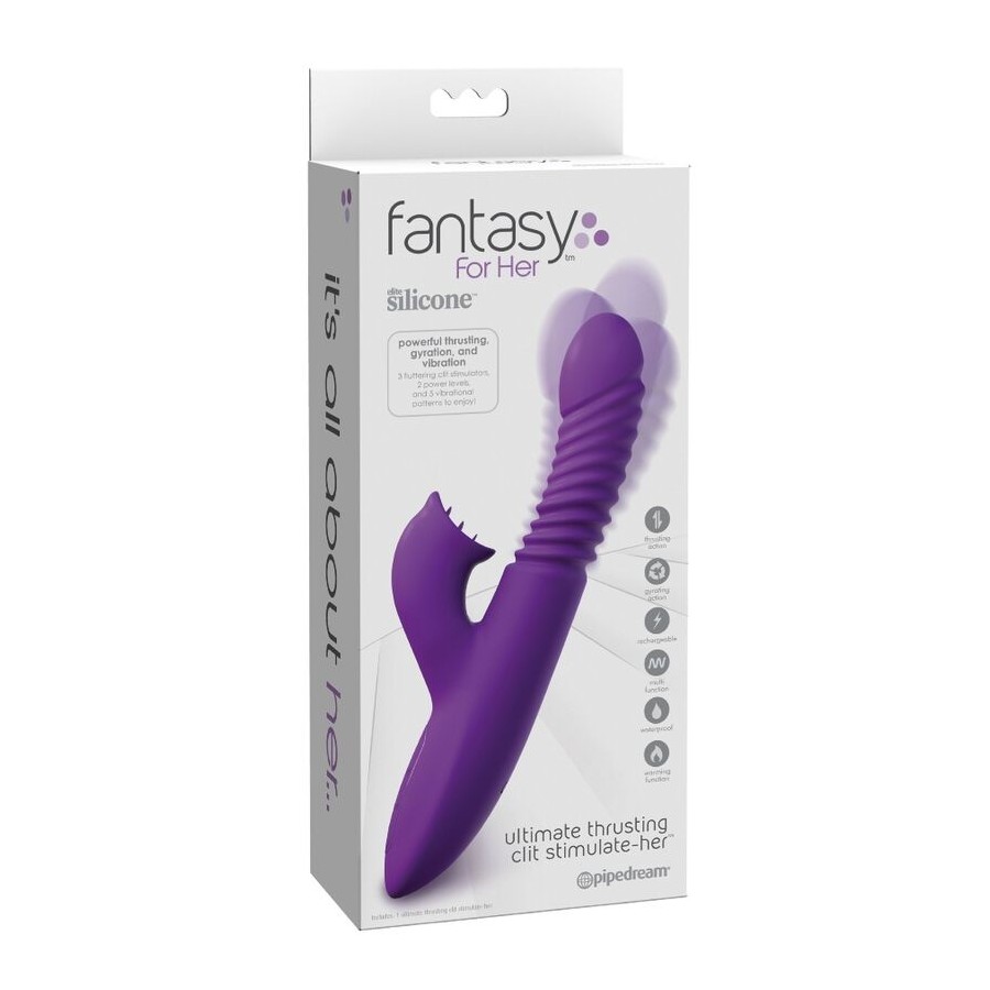FANTASY FOR HER - CLITORIS STIMULATOR WITH HEAT OSCILLATION AND VIBRATION FUNCTION VIOLET