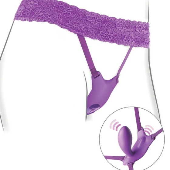 FANTASY FOR HER - BUTTERFLY HARNESS G-SPOT WITH VIBRATOR, RECHARGEABLE  REMOTE CONTROL VIOLET