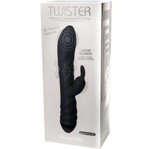ADRIEN LASTIC - TWISTER ВИБРАТОР И РОТАТОРНЫЙ МАССАЖЕР КРОЛИК ЧЕРНЫЙ