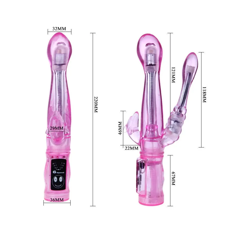 BAILE - VIBRATORE FLESSIBILE CON STIMOLATORE ANALE