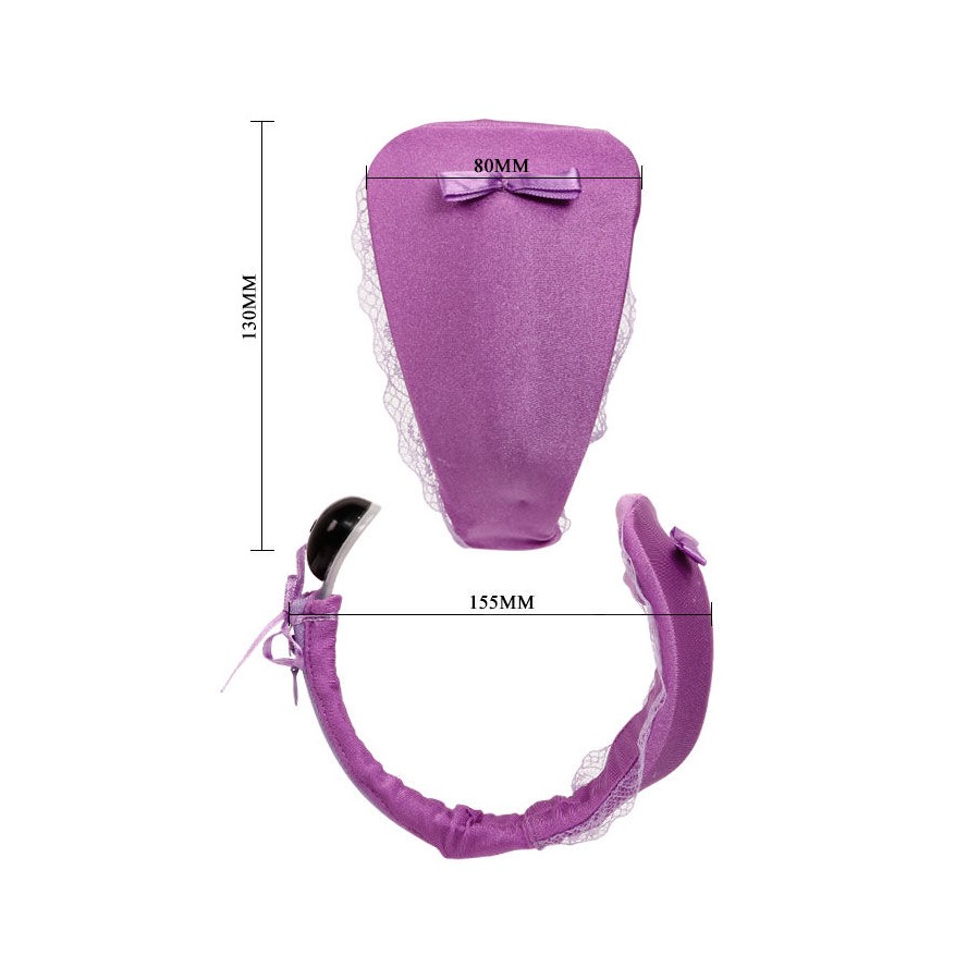 BAILE - THONG WITH VIBRATOR WITH LILAC REMOTE CONTROL