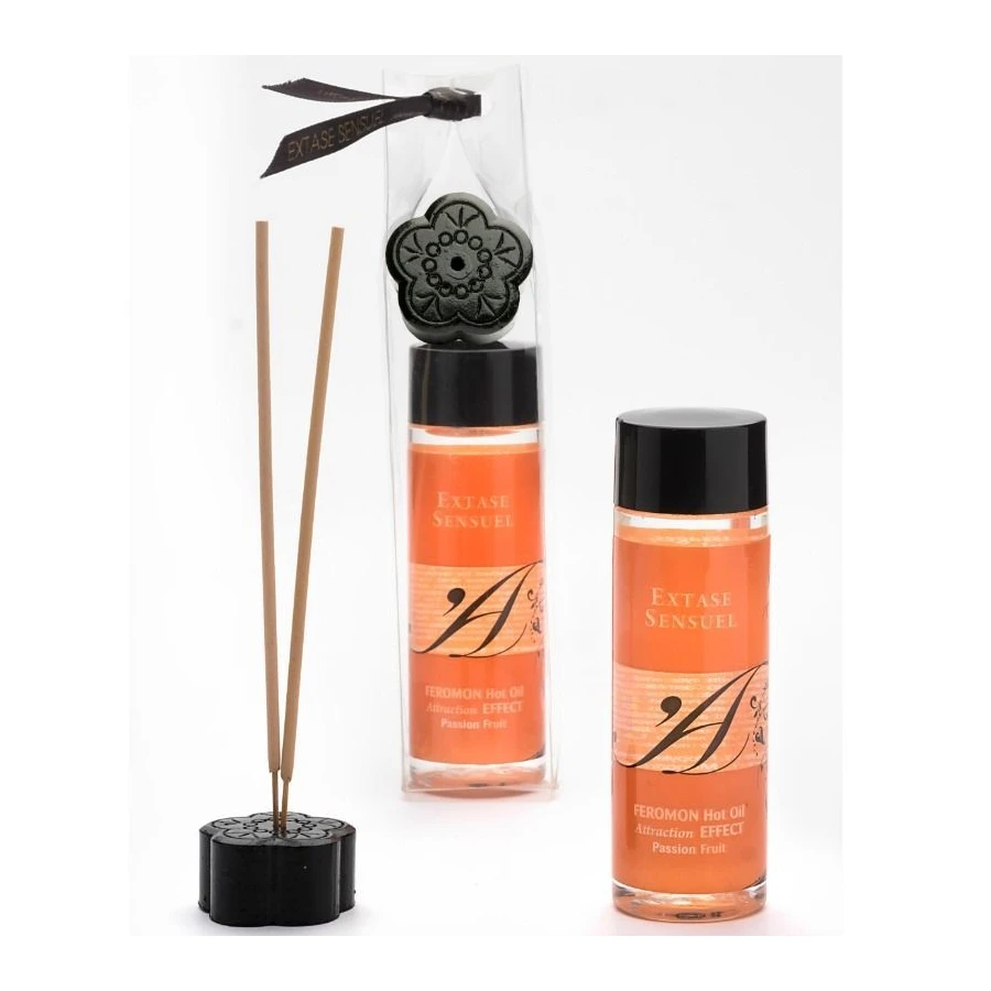 EXTASE SENSUAL - OLIO DA MASSAGGIO EFFETTO CALORE AI FEROMONI DEL FRUTTO DELLA PASSIONE 100 ML
