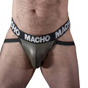 MACHO - MX27GR JOCK CUIR GRIS BEIGE XL