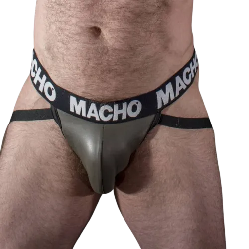 MACHO - MX27GR JOCK CUIR GRIS BEIGE XL