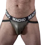 MACHO - MX27GR JOCK CUIR GRIS BEIGE XL