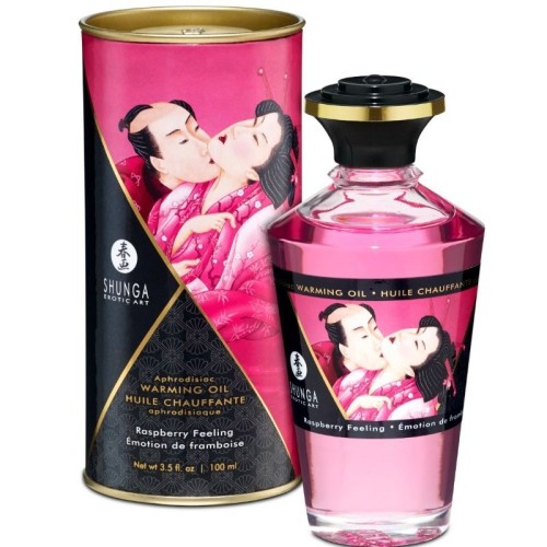 SHUNGA - МАСЛО ДЛЯ МАССАЖА С ТЕПЛОВЫМ ЭФФЕКТОМ INTENSE ВКУС МАЛИНЫ 100 МЛ