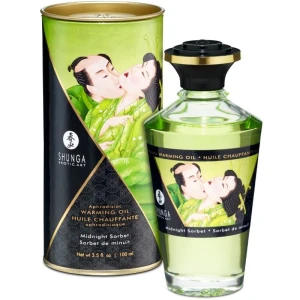SHUNGA - МАССАЖНОЕ МАСЛО С ЭФФЕКТОМ ТЕПЛА ВКУС MIDNIGHT SORBET 100 МЛ