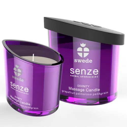 SWEDE - SENZE DIVINITY MASSAGE CANDLE - ГРЕЙПФРУТ, ПАЛМАРОЗА, ПЕТИТГРЕН