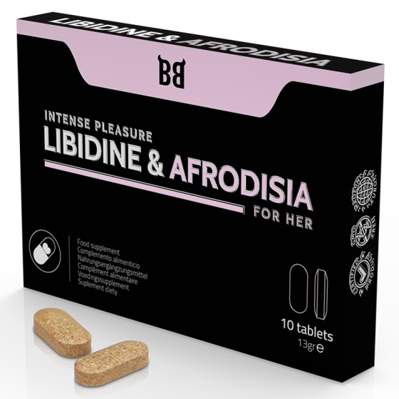 BLACK BULL - LIBIDINE  AFRODISIA INTENSE PLEASURE FOR HER 10 TABLETS