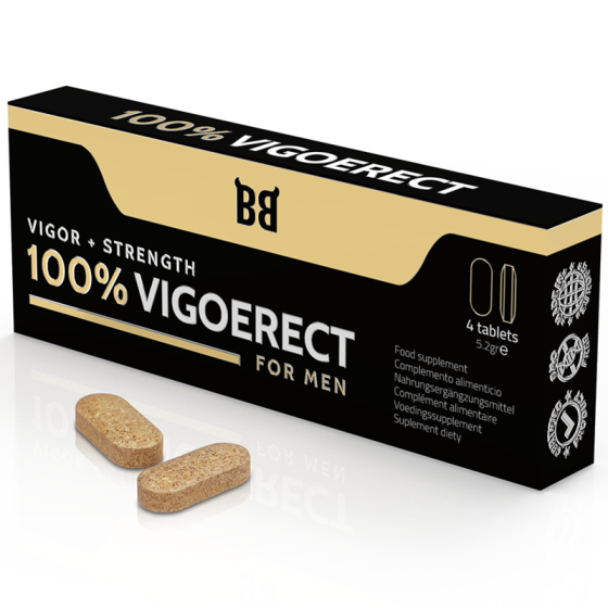 BLACK BULL - 100% VIGOERECT VIGORE + FORZA PER UOMINI 4 COMPRESSE