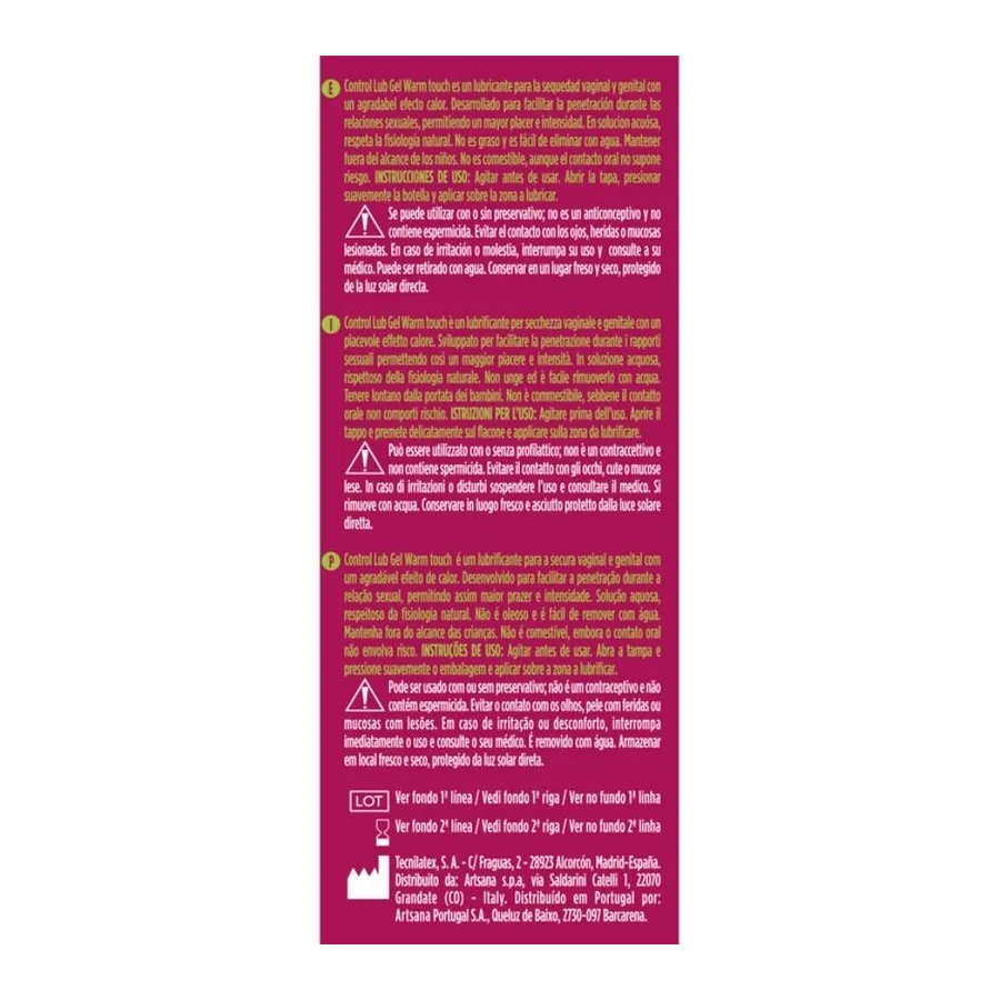 CONTROL - LUB GEL LUBRIFICANTE EFFETTO CALORE 75 ML