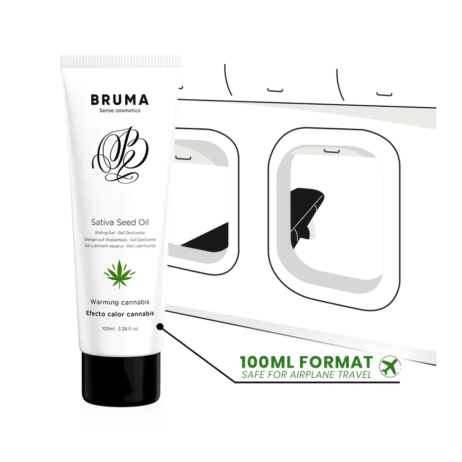 BRUMA - GEL SCORREVOLE ALL''OLIO DI SEMI DI SATIVA SCALDANTE GUSTO CANNABIS 100 ML