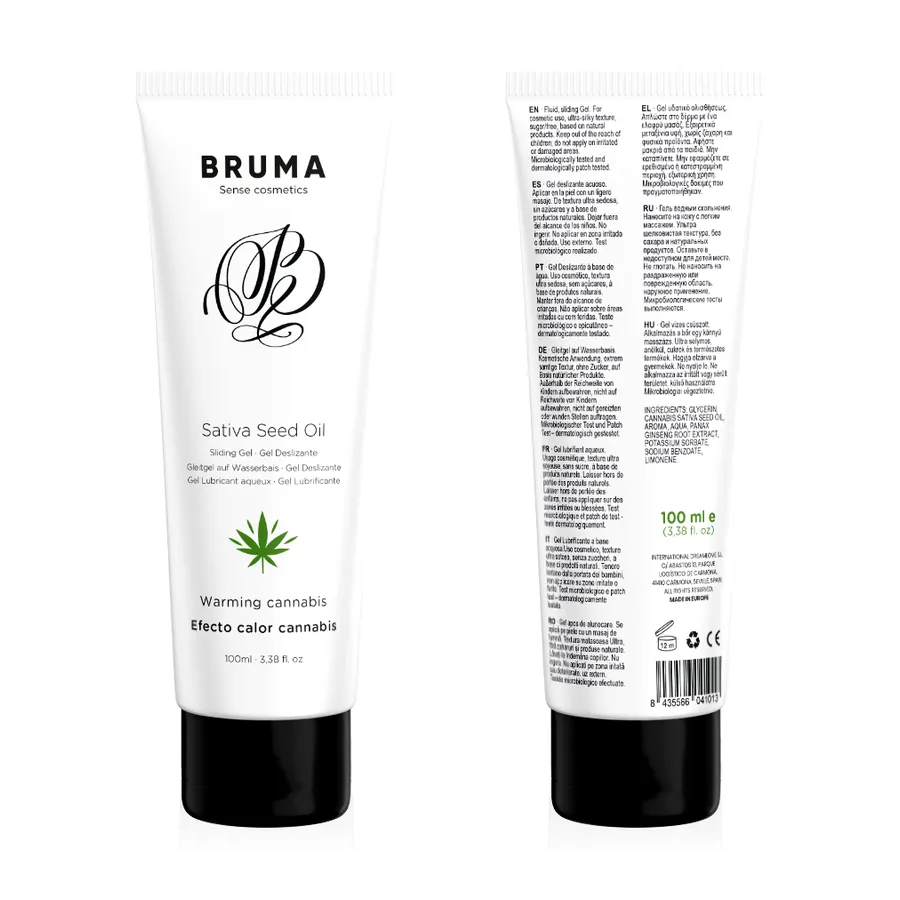 BRUMA - GEL SCORREVOLE ALL''OLIO DI SEMI DI SATIVA SCALDANTE GUSTO CANNABIS 100 ML