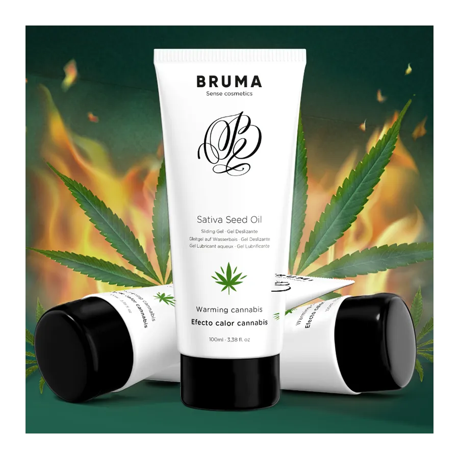 BRUMA - GEL SCORREVOLE ALL''OLIO DI SEMI DI SATIVA SCALDANTE GUSTO CANNABIS 100 ML