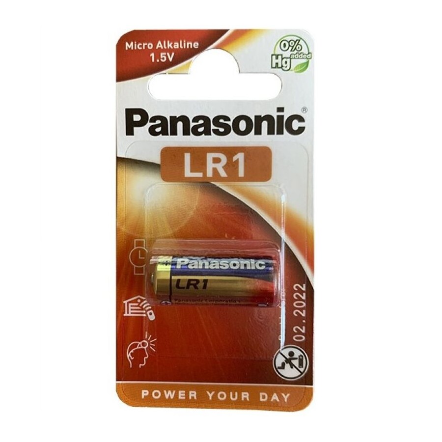 PANASONIC ALKALINE BATTERY LR1 1.5V BLISTER 1 PACK