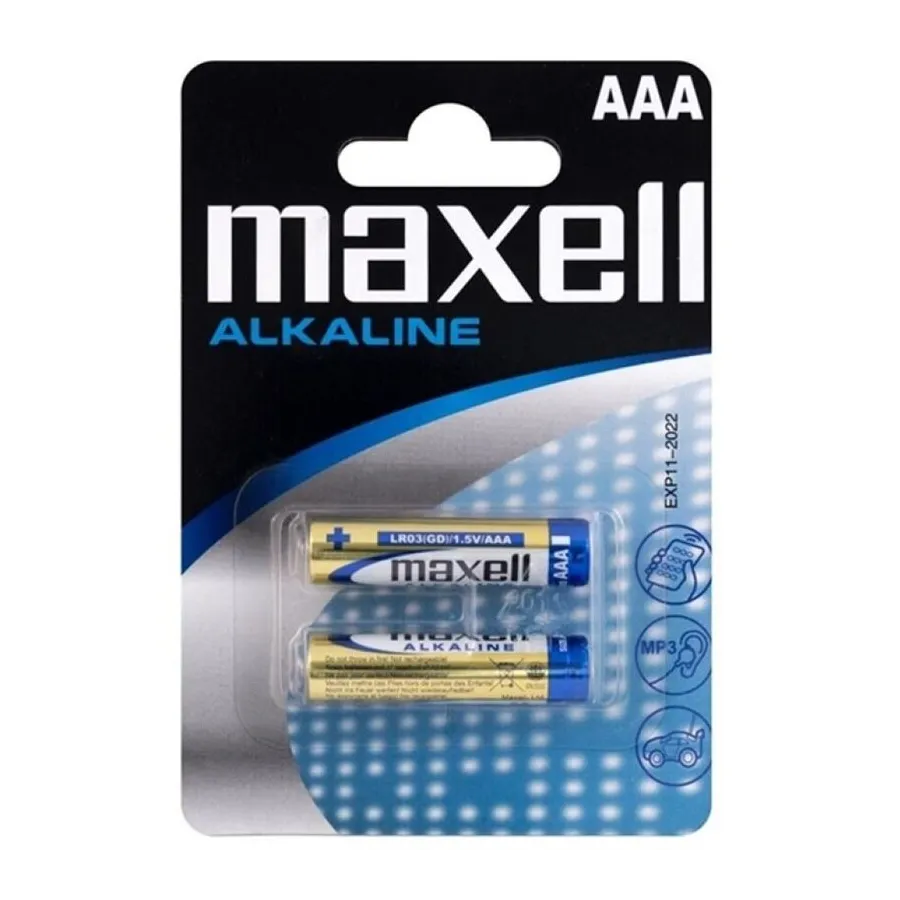 MAXELL - БАТАРЕЙКИ АЛКАЛИНОВЫЕ AAA LR03 BLISTER * 2