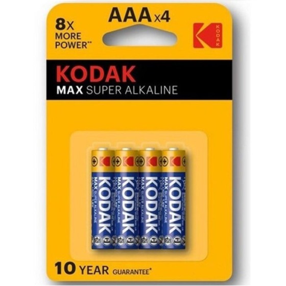 KODAK - BATERIA SUPER ALCALINA MAX AAA LR03 * 4