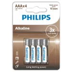 PHILIPS - PILE ALCALINE AAA LR03 PAQUET DE 4