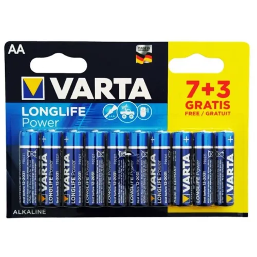 VARTA - LONGLIFE POWER ALKALINE BATTERY AA LR6 10 UNIT